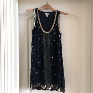 French Connection silk sequenced party dress